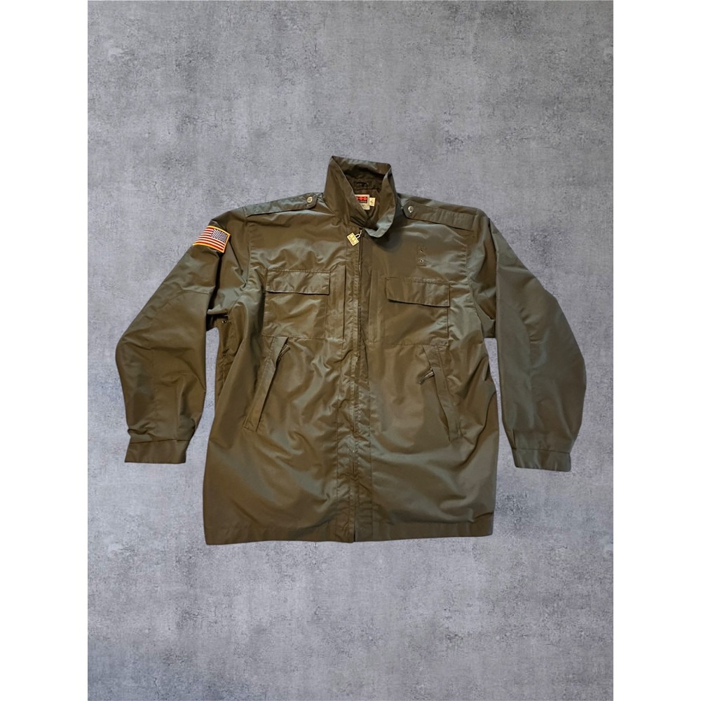 Galls Securitas Jacket Mens XL GrayTactical Uniform JA721 Flag Patch